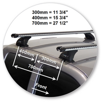 Prorack Silver 2 Bar Heavy Duty Through Bar kit to suit Mazda BT-50 Freestyle Cab 4dr Ute (11/2006 - 10/2011)