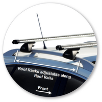 Prorack Silver 2 Bar Heavy Duty Through Bar kit to suit Holden Captiva 5 5dr SUV (2006 - 2020)