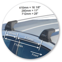 Prorack Silver 2 Bar Aero Flush Bar kit to suit Ford Focus 3dr Hatch (2008 - 2011)