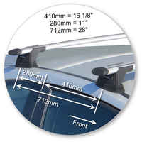 Prorack Silver 2 Bar Aero Through Bar kit to suit Ford Focus 3dr Hatch (2008 - 2011)