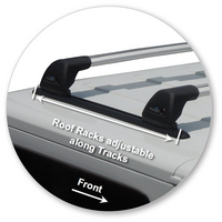 Prorack Silver 2 Bar Aero Flush Bar kit to suit Jeep Wrangler JK 3dr SUV (2007 - 4/2019)