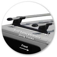 Prorack Silver 2 Bar Aero Through Bar kit to suit Jeep Wrangler JK 3dr SUV (2007 - 4/2019)