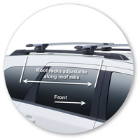 Prorack Silver 2 Bar Aero Through Bar kit to suit Dodge Journey 5dr SUV (2008 - 2017)