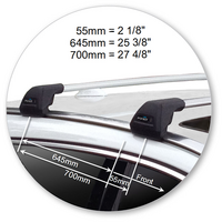 Prorack Black 2 Bar Aero Flush Bar kit to suit Volvo V60 5dr Wagon (2010 - 9/2019)