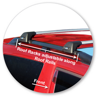 Prorack Silver 2 Bar Aero Flush Bar kit to suit Mitsubishi Pajero SWB 3dr SUV (2006 - Current)