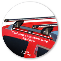 Prorack Silver 2 Bar Heavy Duty Through Bar kit to suit Mitsubishi Pajero SWB 3dr SUV (2006 - Current)