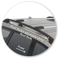 Prorack Silver 2 Bar Aero Rail Bar kit to suit Volvo XC70 5dr Wagon (2013 - Current)