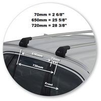 Prorack Silver 2 Bar Aero Flush Bar kit to suit BMW X5 F15 5dr SUV (2013 - 2018)