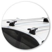 Prorack Silver 2 Bar Aero Through Bar kit to suit BMW 1 Series F20 5dr Hatch (9/2011 - 7/2019)