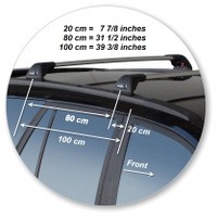 Prorack Silver 2 Bar Aero Flush Bar kit to suit Great Wall X200 5dr SUV (11/2009 - Current)