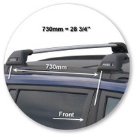 Prorack Silver 2 Bar Aero Flush Bar kit to suit Great Wall X200 5dr SUV (6/2011 - Current)