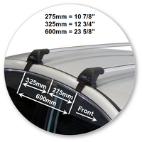 Prorack Silver 2 Bar Aero Flush Bar kit to suit Hyundai Sonata 4dr Sedan (2015 - 2019)