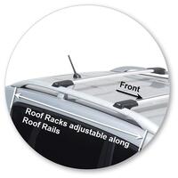 Prorack Silver 2 Bar Aero Rail Bar kit to suit SsangYong Rexton 5dr SUV (2012 - 2017)