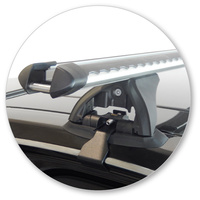 Prorack Silver 2 Bar Heavy Duty Through Bar kit to suit Holden Caprice 4dr Sedan (2006 - 2020)