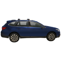 Prorack Silver 2 Bar Aero Through Bar kit to suit Subaru Outback 5dr Wagon (2015 - Current)