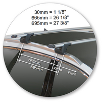 Prorack Black 2 Bar Aero Through Bar kit to suit Peugeot 308 SW 5dr Wagon (2014 - Current)