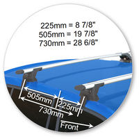 Prorack Black 2 Bar Aero Through Bar kit to suit Skoda Fabia 5dr Hatch (2015 - 2020)