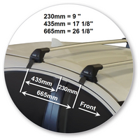 Prorack Silver 2 Bar Aero Flush Bar kit to suit Honda HR-V 5dr SUV (2015 - 5/2022)