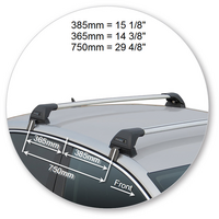 Prorack Black 2 Bar Aero Flush Bar kit to suit Volkswagen Passat B8 4dr Sedan (10/2015 - Current)