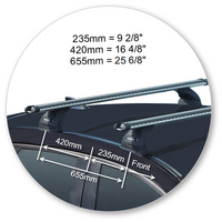 Prorack Black 2 Bar Heavy Duty Through Bar kit to suit Mazda CX-3 5dr SUV (2015 - Current)