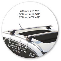 Prorack Black 2 Bar Aero Through Bar kit to suit Suzuki Vitara 5dr SUV (2016 - Current)