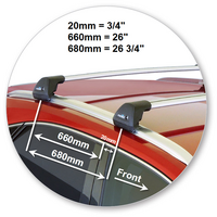 Prorack Black 2 Bar Aero Flush Bar kit to suit Lexus NX 5dr SUV (2015 - 2021)