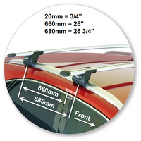 Prorack Black 2 Bar Aero Through Bar kit to suit Lexus NX 5dr SUV (2015 - 2021)