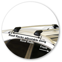 Prorack Silver 2 Bar Aero Flush Bar kit to suit Lexus RX 5dr SUV (2009 - 2016)