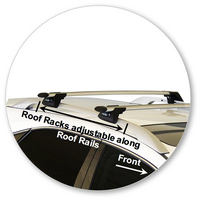 Prorack Black 2 Bar Aero Through Bar kit to suit Lexus RX 5dr SUV (2009 - 2016)