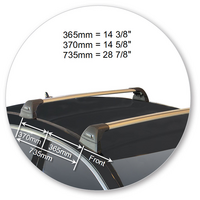 Prorack Silver 2 Bar Aero Flush Bar kit to suit Mercedes-Benz S-Class W222 4dr Sedan (2014 - 2020)