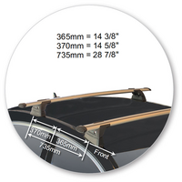 Prorack Black 2 Bar Aero Through Bar kit to suit Mercedes-Benz S-Class W222 4dr Sedan (2014 - 2020)