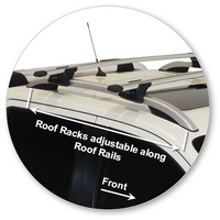 Prorack Black 2 Bar Aero Through Bar kit to suit Nissan Navara NP300 (D23) Dual Cab 4dr Ute (6/2015 - Current)