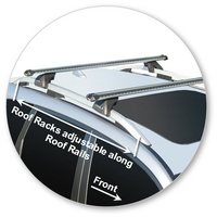 Prorack Black 2 Bar Heavy Duty Through Bar kit to suit Subaru Forester 5dr SUV (2015 - 9/2018)