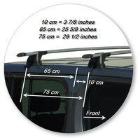 Prorack Silver 2 Bar Aero Through Bar kit to suit Nissan Cube Z11 5dr MPV (2002 - 2008)