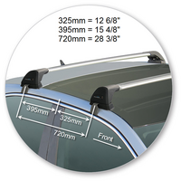 Prorack Black 2 Bar Aero Flush Bar kit to suit Skoda Superb 5dr Hatch (2015 - Current)