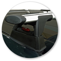 Prorack Silver 2 Bar Aero Through Bar kit to suit Tesla Model S Panoramic Roof 5dr Hatch (2012 - 2019)