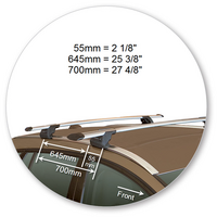 Prorack Black 2 Bar Aero Through Bar kit to suit Volvo V60 CC 5dr Wagon (2015 - 2018)