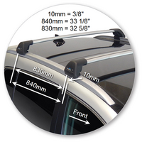 Prorack Black 2 Bar Aero Flush Bar kit to suit Kia Sportage Steel Roof 5dr SUV (2016 - 7/2018)