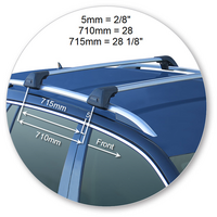 Prorack Black 2 Bar Aero Flush Bar kit to suit Skoda Superb 5dr Wagon (2015 - Current)