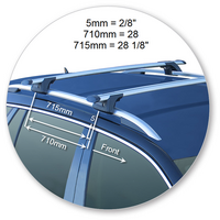 Prorack Silver 2 Bar Aero Through Bar kit to suit Skoda Superb 5dr Wagon (2015 - Current)