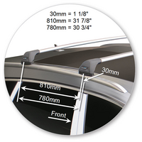 Prorack Silver 2 Bar Aero Flush Bar kit to suit Audi Q7/SQ7 5dr SUV (2015 - Current)