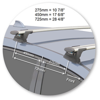 Prorack Black 2 Bar Aero Through Bar kit to suit Subaru Levorg 5dr Wagon (6/2016 - Current)