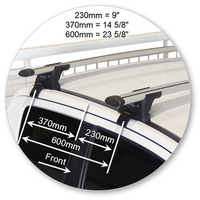 Prorack Silver 2 Bar Aero Through Bar kit to suit Mazda BT-50 Freestyle Cab 4dr Ute (11/2011 - 8/2015)