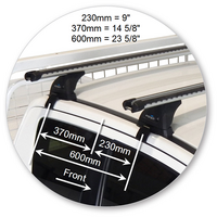 Prorack Silver 2 Bar Heavy Duty Through Bar kit to suit Mazda BT-50 Freestyle Cab 4dr Ute (11/2011 - 8/2015)