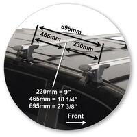 Prorack Black 2 Bar Aero Through Bar kit to suit Toyota Fortuner GX 5dr SUV (2016 - Current)