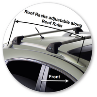 Prorack Silver 2 Bar Aero Flush Bar kit to suit Infiniti QX70 5dr SUV (2013 - Current)