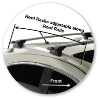 Prorack Silver 2 Bar Aero Through Bar kit to suit Infiniti QX70 5dr SUV (2013 - Current)