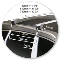 Prorack Black 2 Bar Aero Through Bar kit to suit Audi Q7/SQ7 5dr SUV (2015 - Current)