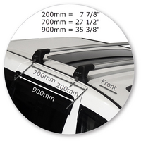 Prorack Silver 2 Bar Aero Flush Bar kit to suit Toyota Alphard 5dr MPV (2002 - 2008)