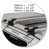 Prorack Black 2 Bar Aero Through Bar kit to suit Toyota Alphard 5dr MPV (2002 - 2008)